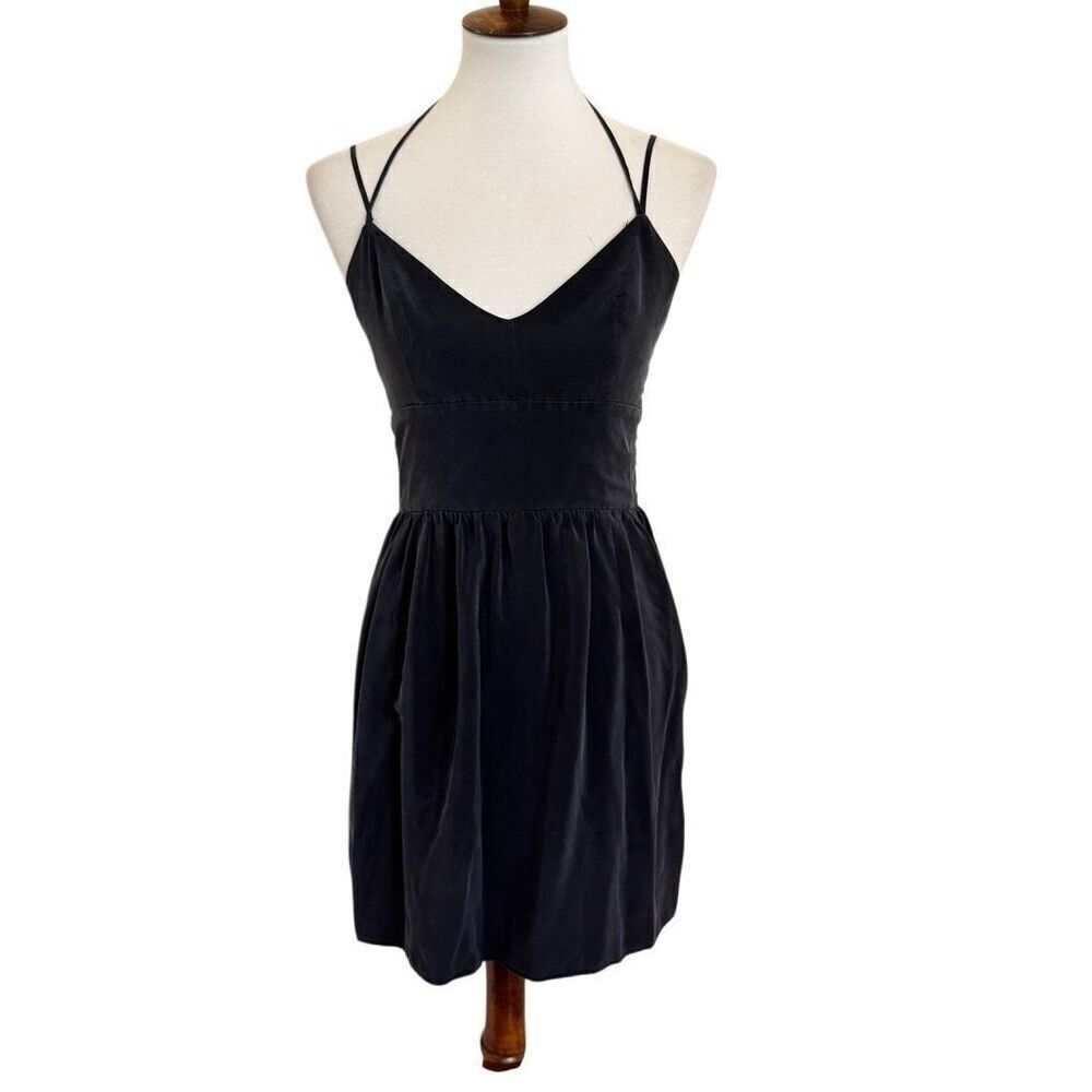 Amanda Uprichard Black Silk Mini Dress Size Medium